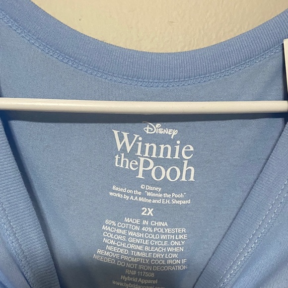 Disney Winnie the Pooh Blue Long Sleeve Top - Picture 3 of 4